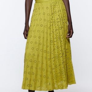 EMBROIDERED PLEATED SKIRT